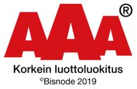 Logo AAA Korkein luottoluokitus Bisnode 2019
